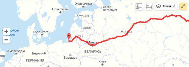 Как ходит поезд санкт петербург калининград