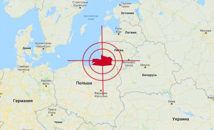 Карта россии с калининградом