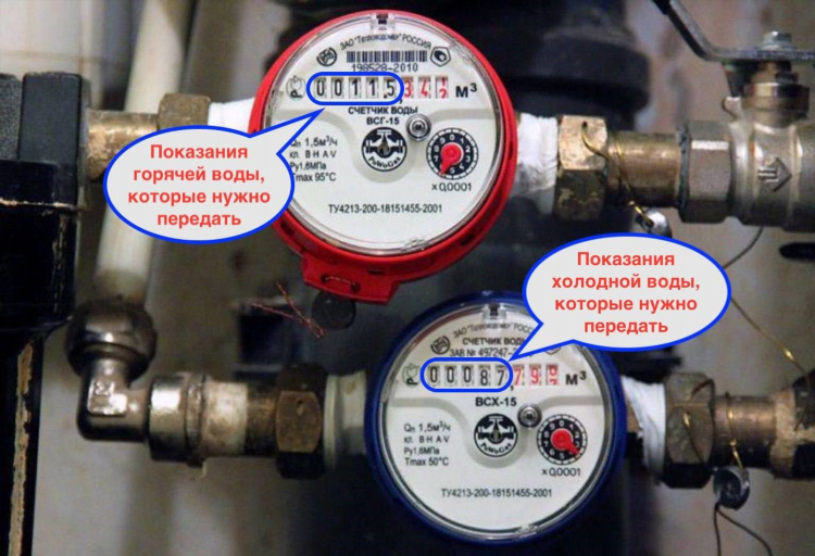 Передать показания счетчиков воды в калининграде