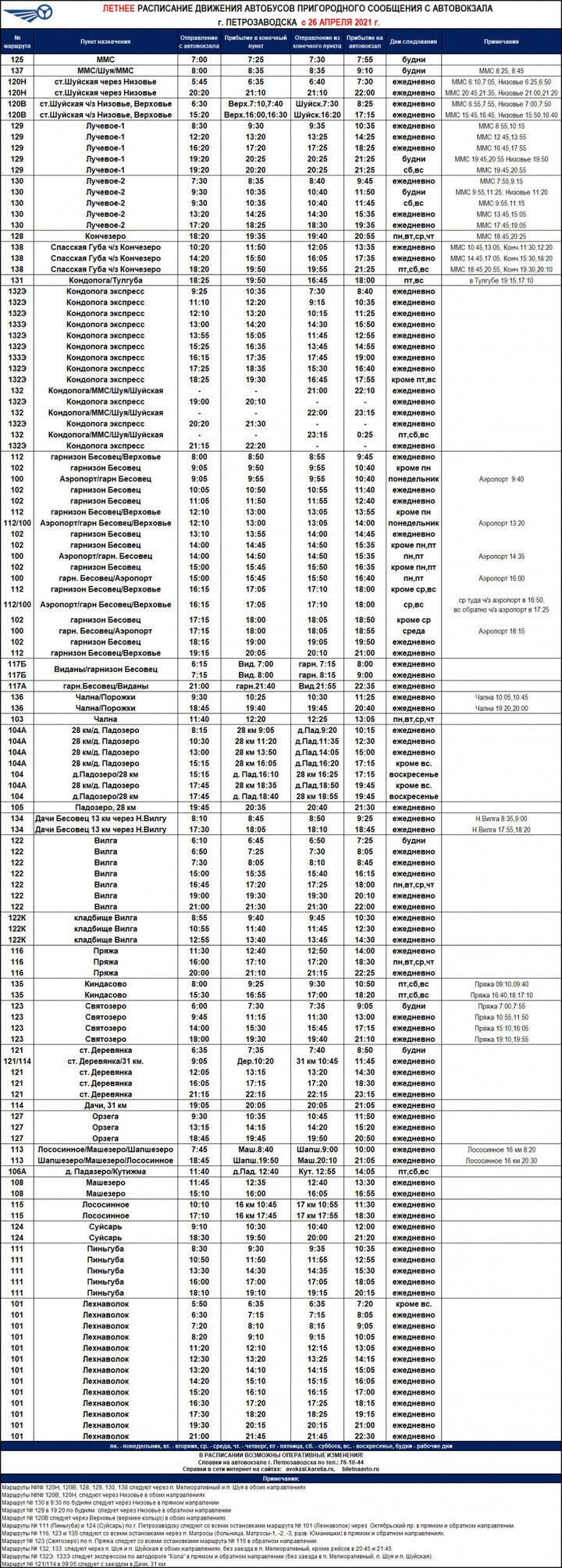 Рук калининград расписание