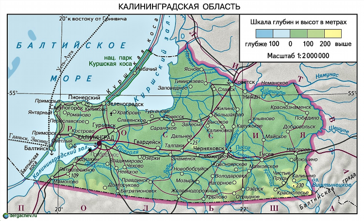 Восточная часть калининграда